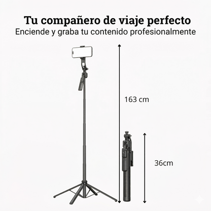 Trípode Inteligente 360º con Seguimiento Facial IA (Sin Apps)